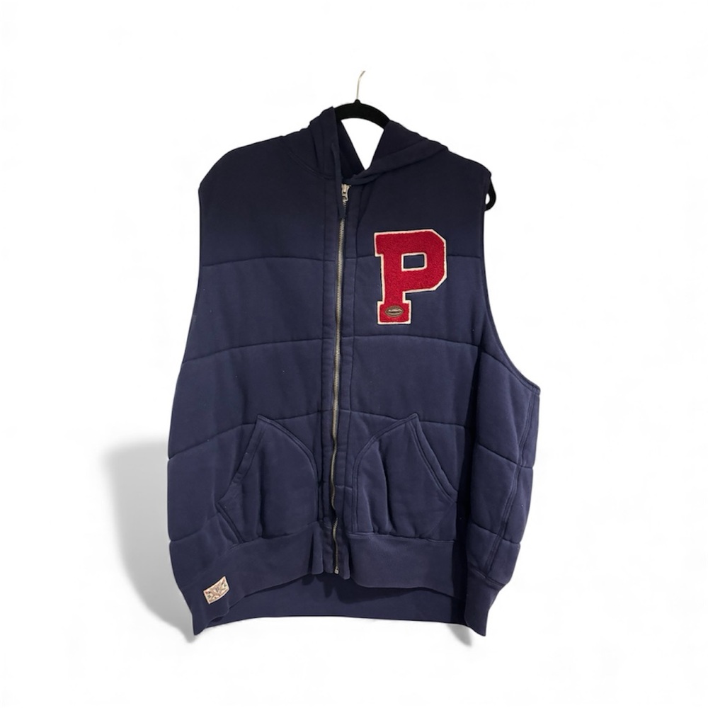Polo by Ralph Lauren Navy Hooded Vest with Red Logo